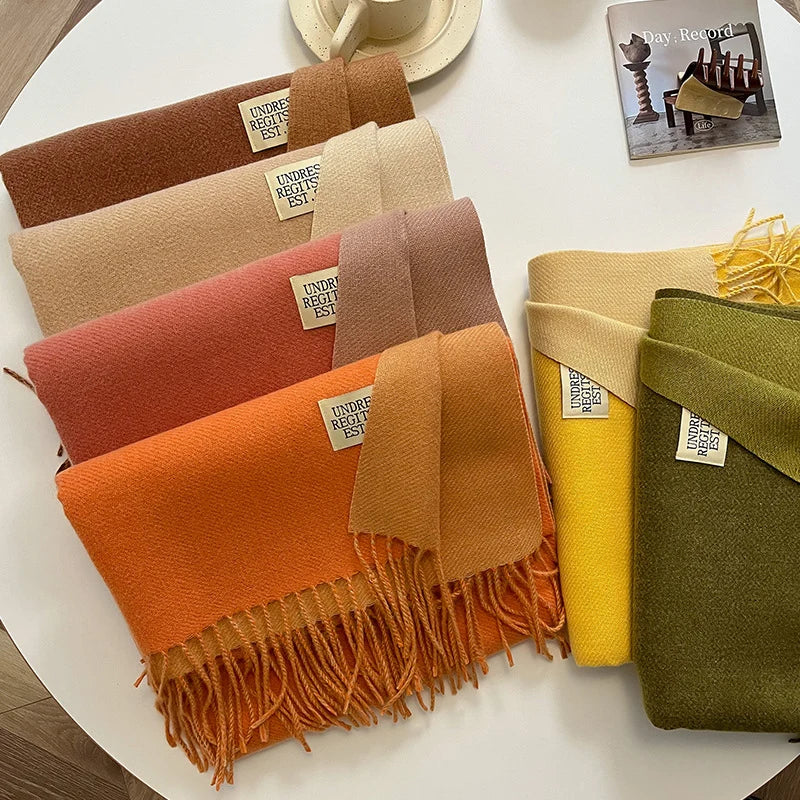 Elegant Double-Sided Cashmere Scarf