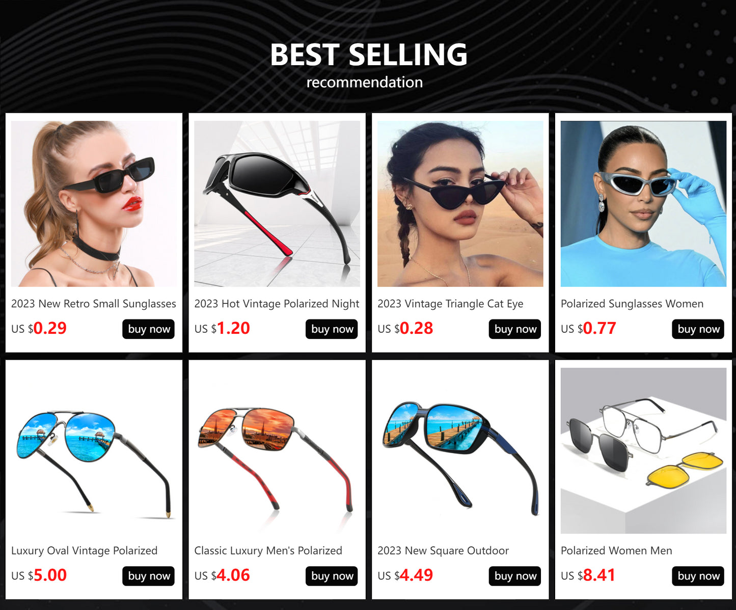 Retro Square UV Sunglasses