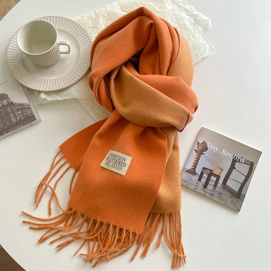 Elegant Double-Sided Cashmere Scarf