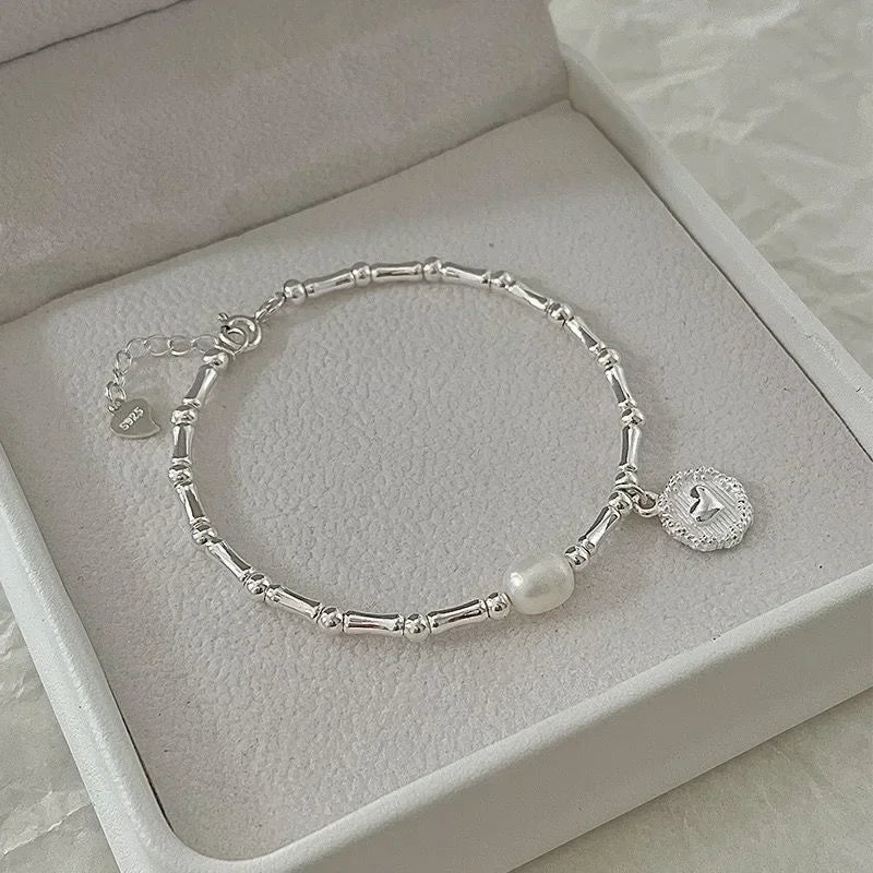 Sterling Silver Pearl Bracelet