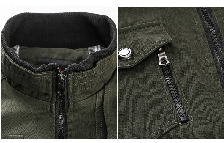 Sleek Military Bomber Jacket