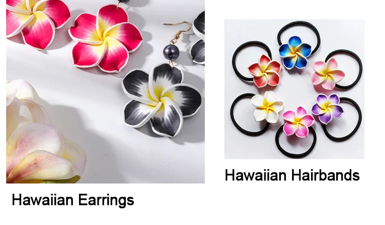 Hawaiian Plumeria Dangle Earrings