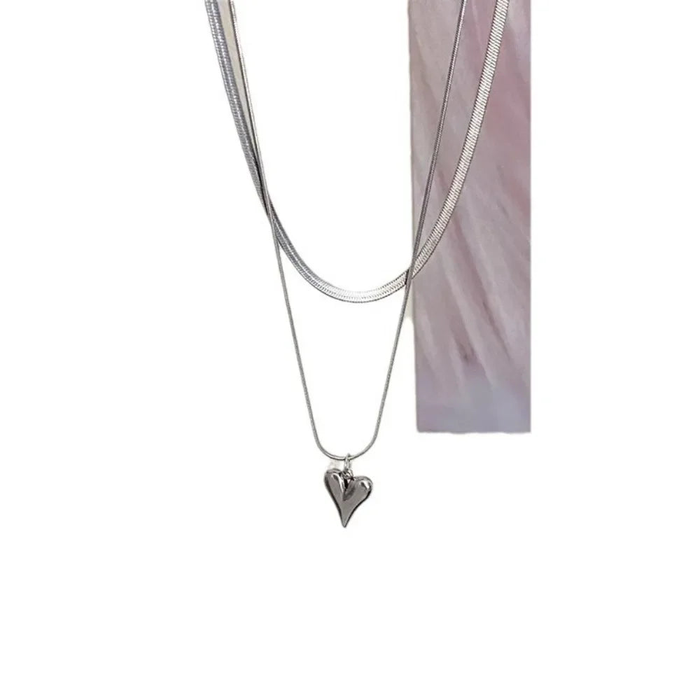 Double Layer Heart Necklace