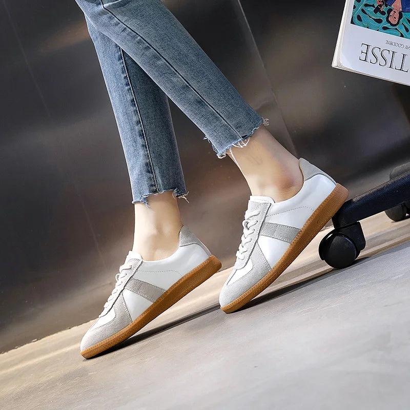 Genuine Leather Casual Sneakers