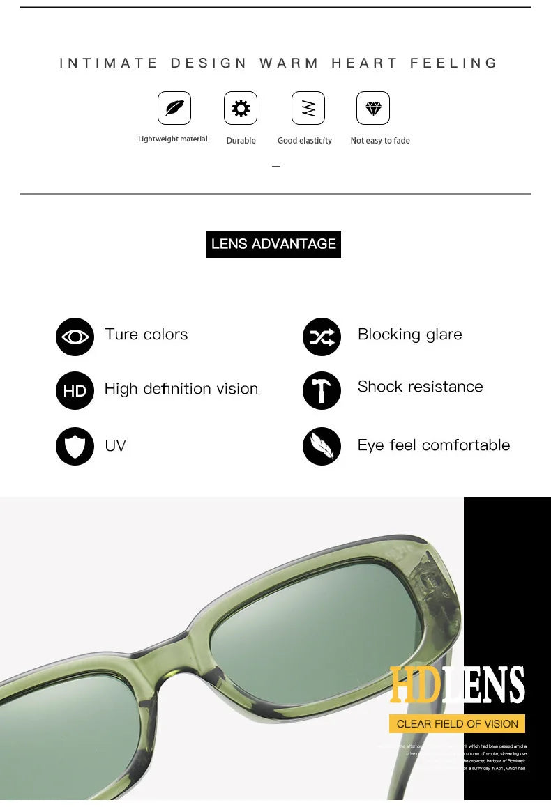 Retro Square UV Sunglasses