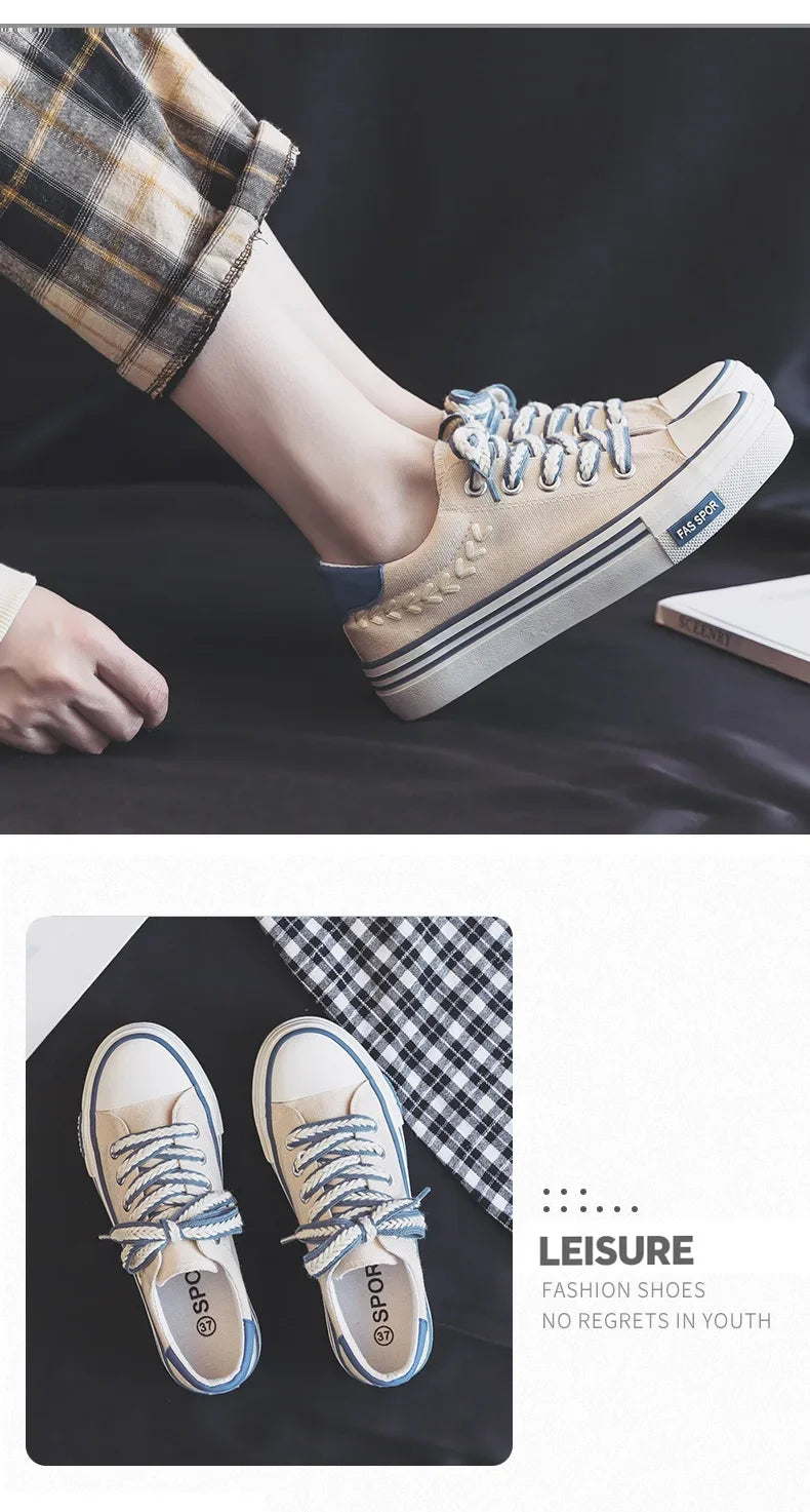 Platform Chunky Canvas Sneakers