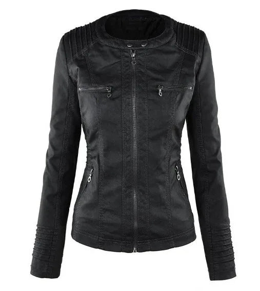 Waterproof Faux Leather Jacket