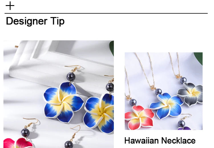 Hawaiian Plumeria Dangle Earrings