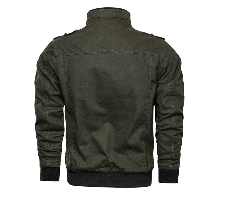 Sleek Military Bomber Jacket