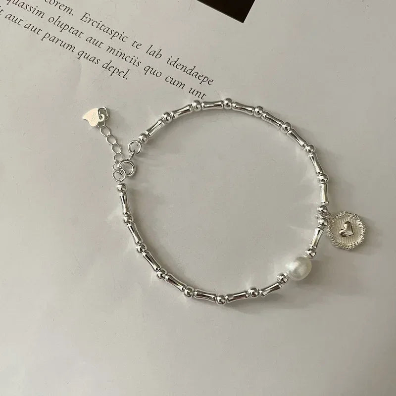 Sterling Silver Pearl Bracelet