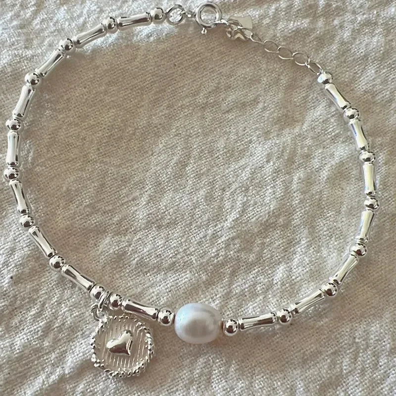 Sterling Silver Pearl Bracelet