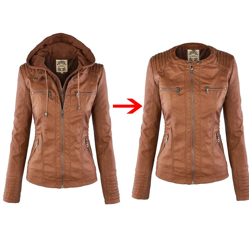 Waterproof Faux Leather Jacket