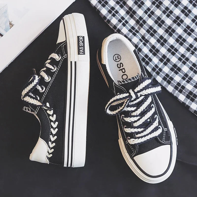 Platform Chunky Canvas Sneakers