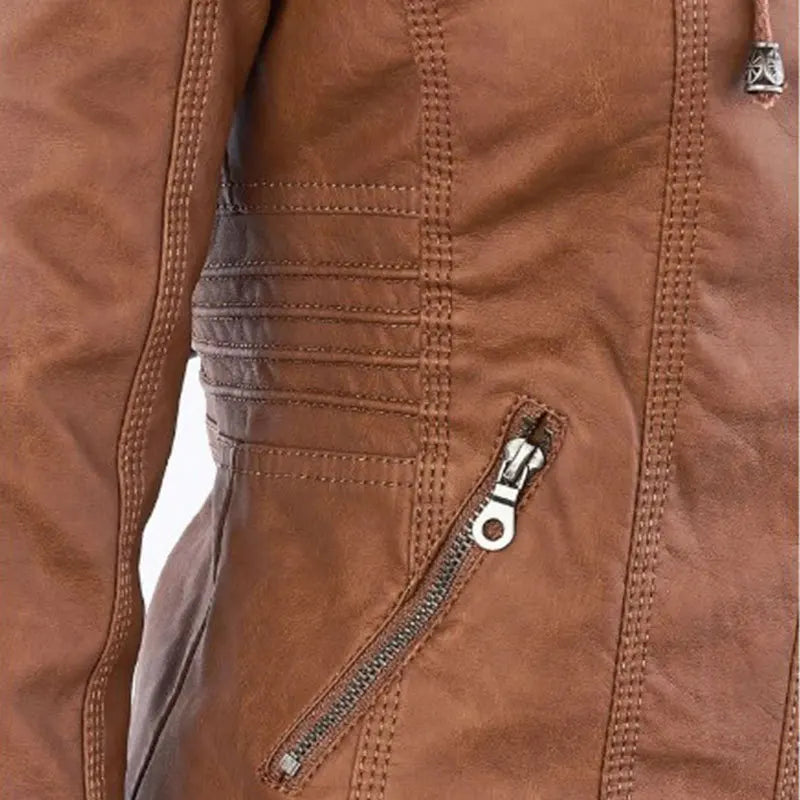 Waterproof Faux Leather Jacket