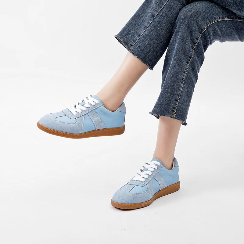 Genuine Leather Casual Sneakers