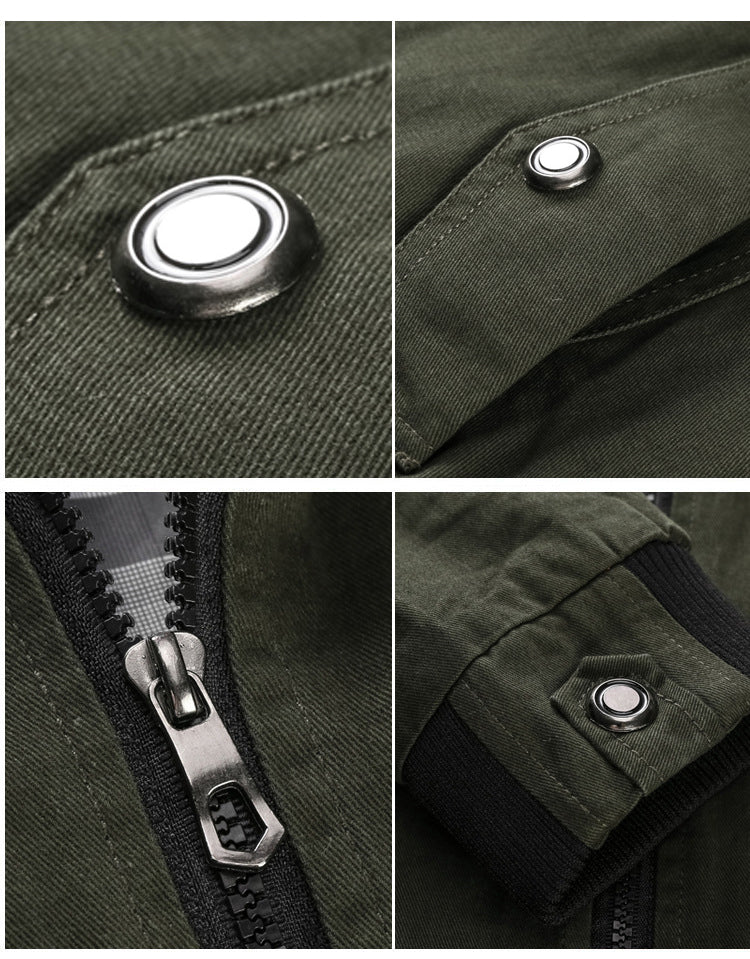 Sleek Military Bomber Jacket