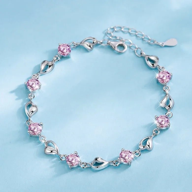 Blue Crystal Heart Bracelet - RASNA - RASNA