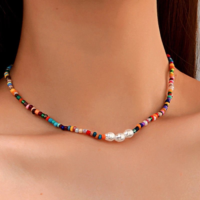 Bohemian Multilayer Beads Necklace - RASNA - RASNA