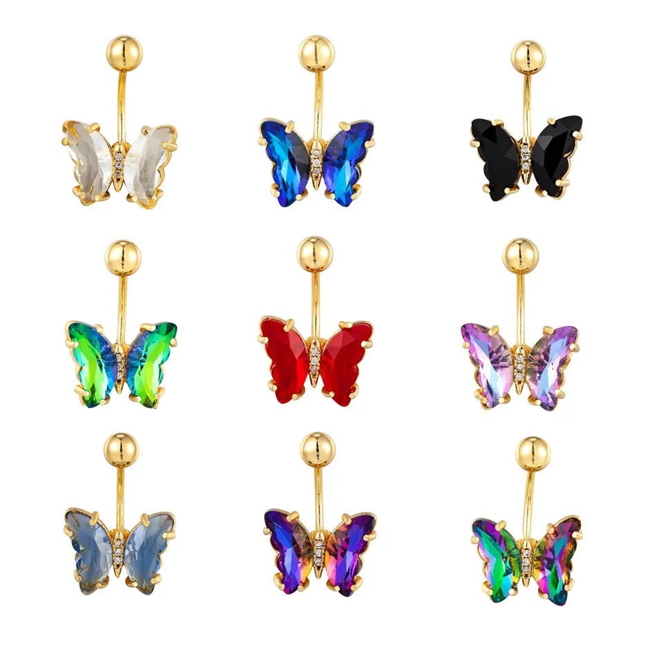 Colorful Crystal Butterfly Jewelry - RASNA - RASNA